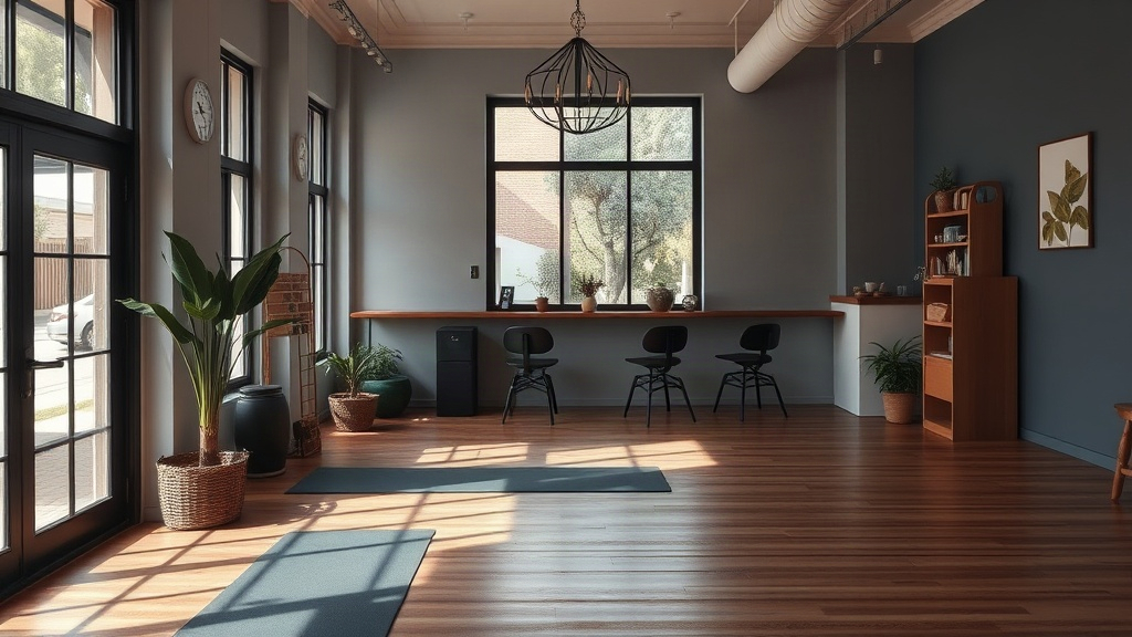 A soft, atmospheric photograph of a light-filled studio space.